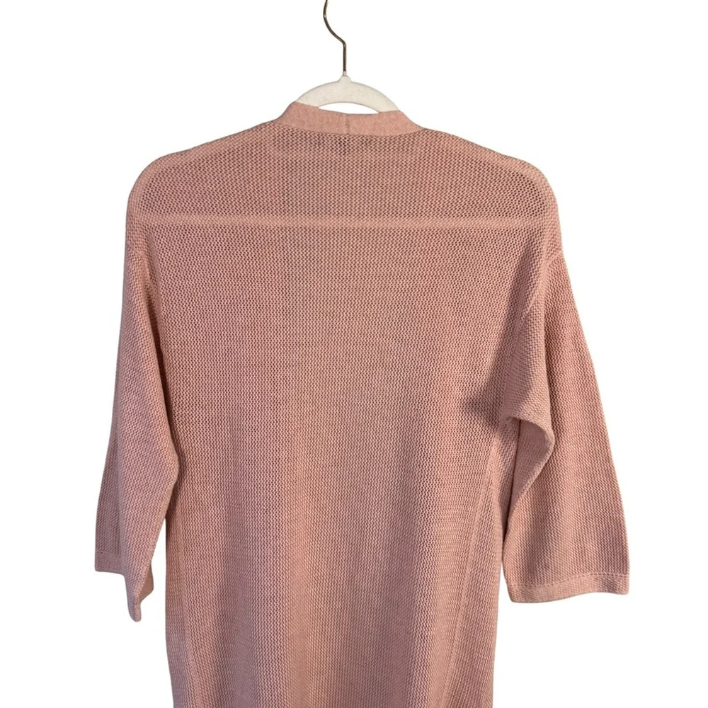 RW&CO. Blush Knit Open Front Cardigan 3/4 Sleeves Size XS Neutral Minimalist